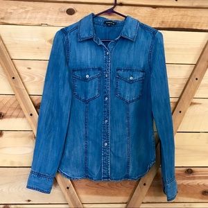 Women’s Denim Button Down Top